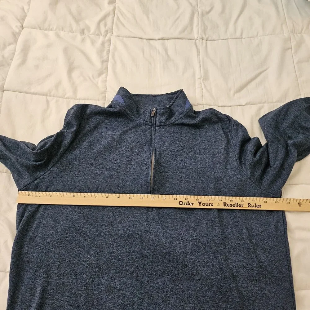 Johnnie O Sweatshirt Reflex Mens XL Blue 1/4 Zip Performance Golf Preppy Outdoor